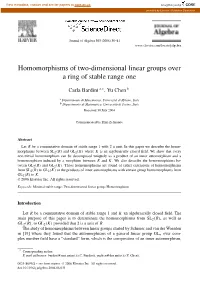 Homomorphisms of Two-Dimensional Linear Groups Over a Ring of Stable Range One
