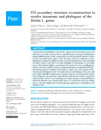 ITS Secondary Structure Reconstruction to Resolve Taxonomy and Phylogeny of the Betula L