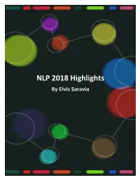 Natural Language Processing 2018 Highlights