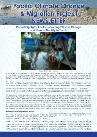 Pacific Climate Change & Migration Project NEWSLETTER