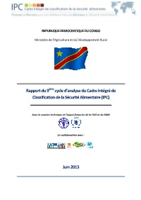 Rapport Du 9 Cycle D'analyse Du Cadre Intégré De Classification De