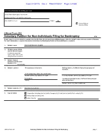 Voluntary Petition for Non-Individuals Filing for Bankruptcy 4/16 If More Space Is Needed, Attach a Separate Sheet to This Form