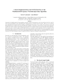 A Snack Implementation and Tcl/Tk Interface to the Fundamental Frequency Variation Spectrum Algorithm