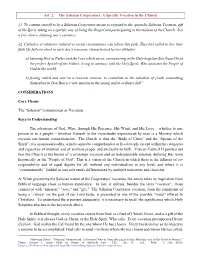 Art. 2. the Salesian Cooperators: a Specific Vocation in the Church §1