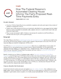 How the Federal Reserve's Automated Clearing House Informs
