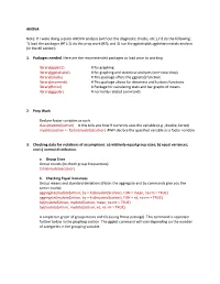 If I Were Doing a Quick ANOVA Analysis