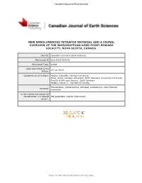 New Embolomerous Tetrapod Material and a Faunal Overview of the Mississippian-Aged Point Edward Locality, Nova Scotia, Canada