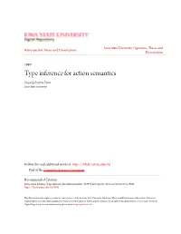 Type Inference for Action Semantics Susan Johanna Even Iowa State University