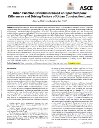 Urban Function Orientation Based on Spatiotemporal Differences and Driving Factors of Urban Construction Land