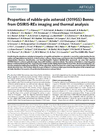 (101955) Bennu from OSIRIS-Rex Imaging and Thermal Analysis
