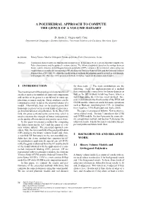 A Polyhedral Approach to Compute the Genus of a Volume Dataset