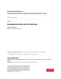 Developmental Justice and the Voting Age