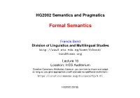 Formal Semantics