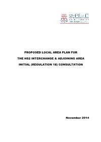 Proposed Local Area Plan for the Hs2 Interchange