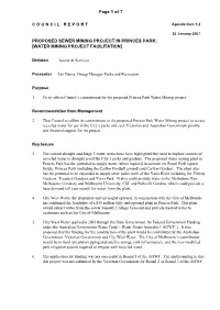 Proposed Sewer Mining Project in Princes Park: [Water Mining Project Facilitation]