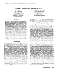 Building Classifiers Using Bayesian Networks