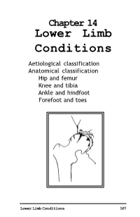 Chapter 14 Lower Limb Conditions