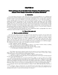 Chapter 20: Using Article 440 If the New York Criminal Procedure Law to Attack Your Unfair