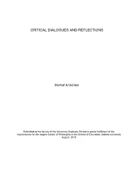 Critical Dialogues and Reflections