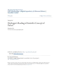 Heidegger's Reading of Aristotle's Concept of Pathos