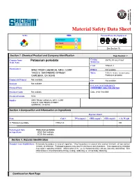 Material Safety Data Sheet