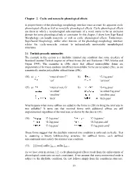 19 Chapter 2. Cyclic and Noncyclic Phonological Effects a Proper