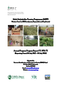Annual Progress Report FY 2070/71