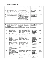 District Name Wise List