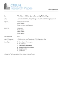 The Network of Urban Spaces Surrounding Tall Buildings