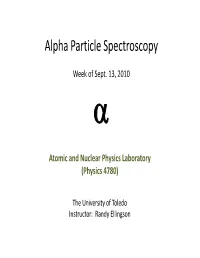 Alpha Particle Spectroscopy