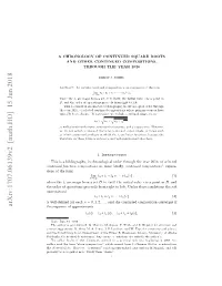 Arxiv:1707.06139V2 [Math.HO] 15 Jun 2018 the Sequence of Approximants