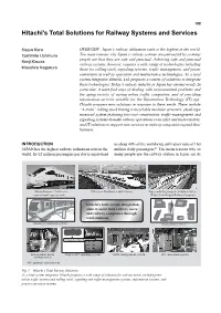Hitachi's Total Solutions for Railway Systems and Services (PDF Format