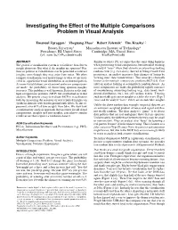 Investigating the Effect of the Multiple Comparisons Problem in Visual Analysis