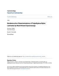 Nondestructive Characterizations of Polyethylene/Nylon Laminates by Near-Infrared Spectroscopy