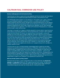 Caltrain Rail Corridor Use Policy Document