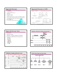 Intro Evolution of Superscalar Processor