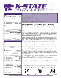 Kstatenotes052213 KSU Track Notes
