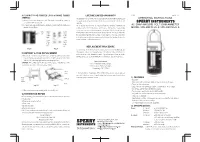 Operating Instructions Ac Snap-Around Volt-Ohm