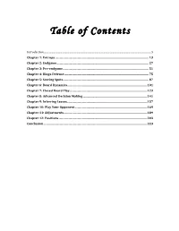 Table of Contents