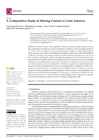 A Comparative Study of Mining Control in Latin America
