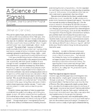 A Science of Signals with Implica- Signals … Through Empty Space” Investigated by Einstein Tions for Telecommunication Technologies
