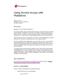 Acronis Access (Ios)