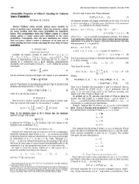 Admissibility Properties of Gilbert's Encoding for Unknown Source