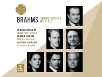 Brahms String Sextets Nos. 1 & 2