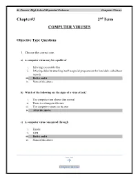Chapter#3 2Nd Term COMPUTER VIRUSES
