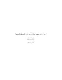 Introduction to Theoretical Computer Science