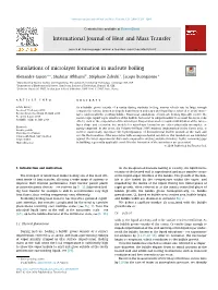 Simulations of Microlayer Formation in Nucleate Boiling