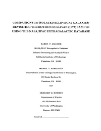 Companions to Isolated Elliptical Galaxies: Revisiting the Bothun-Sullivan (1977) Sample Using the Nasa/Ipac Extragalactic Database