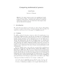 Comparing Mathematical Provers