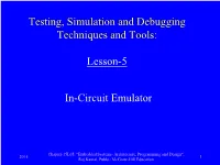 Lesson-5 In-Circuit Emulator